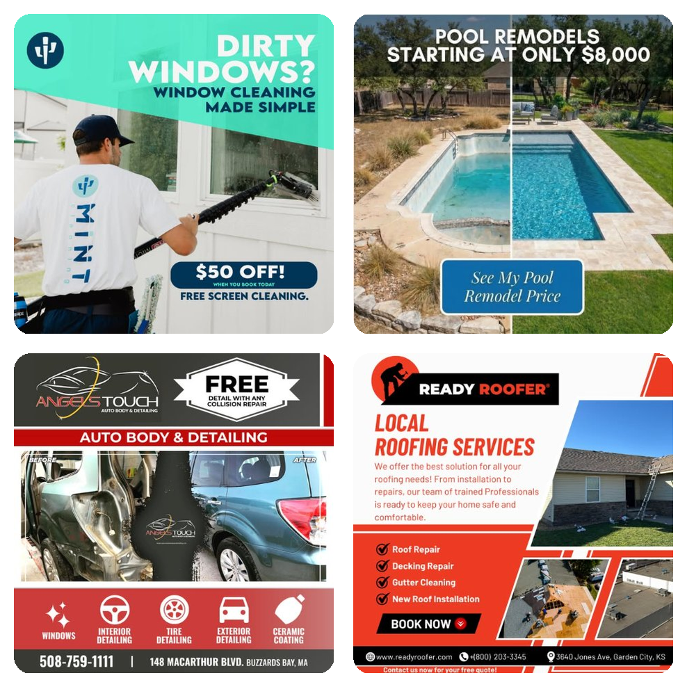 Example Meta and Instagram ads we have run