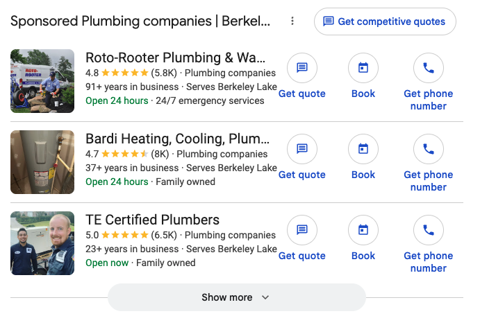 Google Local Services Ads with Guaranteed badge